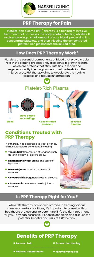 If you are tired of temporary fixes for your aching knees, shoulders, or hips, regenerative medicine offers a path toward true healing rather than just masking symptoms. At Nasseri Clinic of Arthritic and Rheumatic Diseases, Dr. Nasser Nasseri, MD, utilizes advanced Platelet-Rich Plasma (PRP) therapy to help patients avoid invasive surgeries and long recovery times. For more information, contact us or book an appointment online. We are conveniently located at 3168 Braverton St., Suite 330B, Edgewater, MD 21037. If you are tired of temporary fixes for your aching knees, shoulders, or hips, regenerative medicine offers a path toward true healing rather than just masking symptoms. At Nasseri Clinic of Arthritic and Rheumatic Diseases, Dr. Nasser Nasseri, MD, utilizes advanced Platelet-Rich Plasma (PRP) therapy to help patients avoid invasive surgeries and long recovery times. For more information, contact us or book an appointment online. We are conveniently located at 3168 Braverton St., Suite 330B, Edgewater, MD 21037.